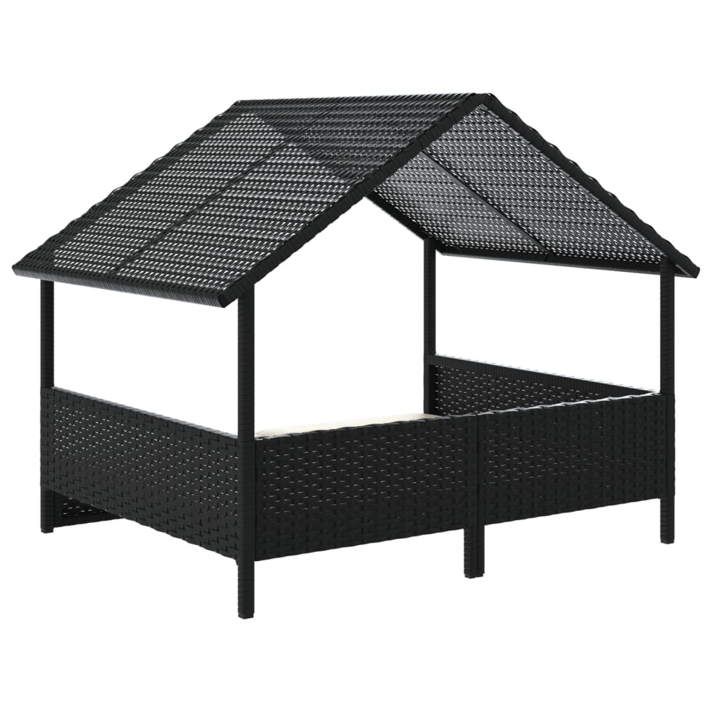 Cuccia per Cani con Cuscino in Polyrattan 366390