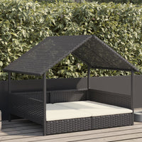 Cuccia per Cani con Cuscino in Polyrattan 366390