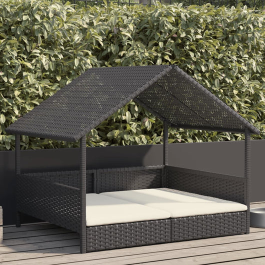 Cuccia per Cani con Cuscino in Polyrattan 366390