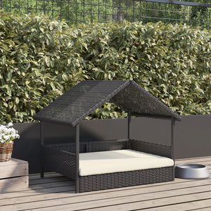 Cuccia per Cani con Cuscino in Polyrattan