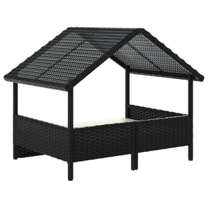 Cuccia per Cani con Cuscino in Polyrattan