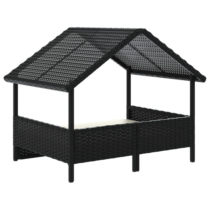 Cuccia per Cani con Cuscino in Polyrattan