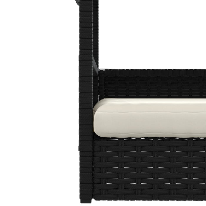 Cuccia per Cani con Cuscino in Polyrattan 366391