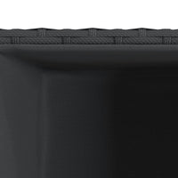 Fioriera rialzata vassoio piante fiori giardino esterno terrazzi 3 pz resina intrecciata nera 02_0038887