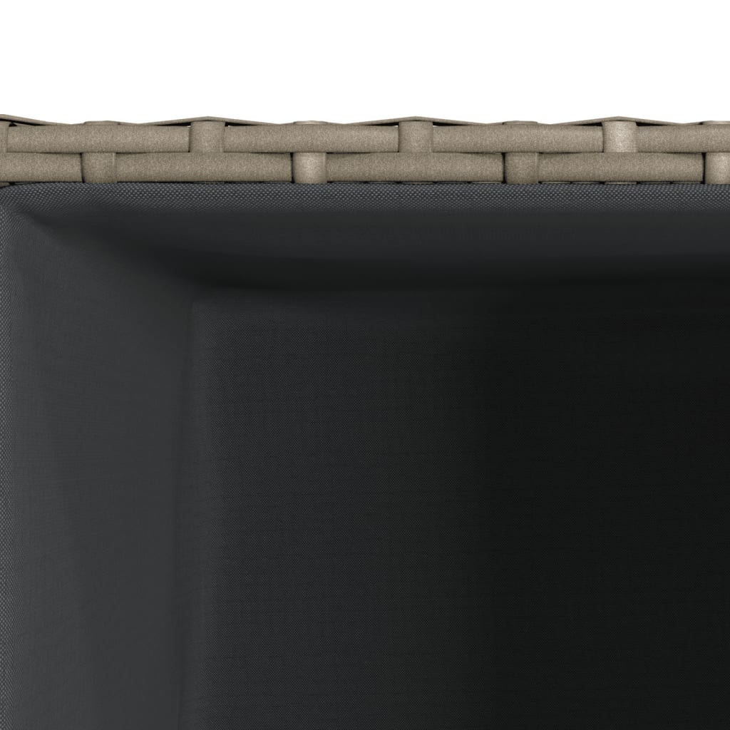 vidaXL Fioriere da Giardino 3 pz Grigie in Polyrattan