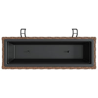 Fioriere con Ganci 2 pz Marroni in Polyrattan 366402