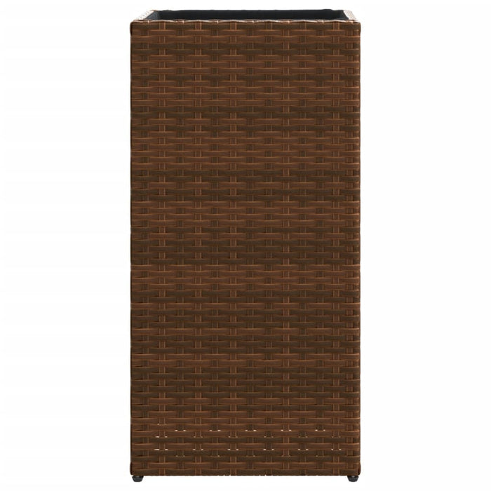 Fioriera da Giardino Marrone 30x30x60 cm in Polyrattan 366411