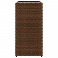 Fioriera da Giardino Marrone 30x30x60 cm in Polyrattan 366411