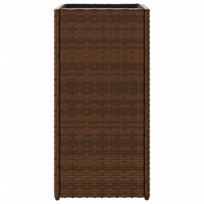 Fioriera da Giardino Marrone 30x30x60 cm in Polyrattan 366411