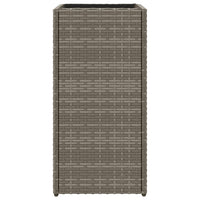 Fioriera da Giardino Grigia 30x30x60 cm in Polyrattan 366412