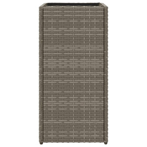 Fioriera da Giardino Grigia 30x30x60 cm in Polyrattan 366412