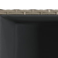 Fioriera da Giardino Grigia 30x30x60 cm in Polyrattan 366412