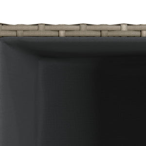 Fioriera da Giardino Grigia 30x30x60 cm in Polyrattan 366412