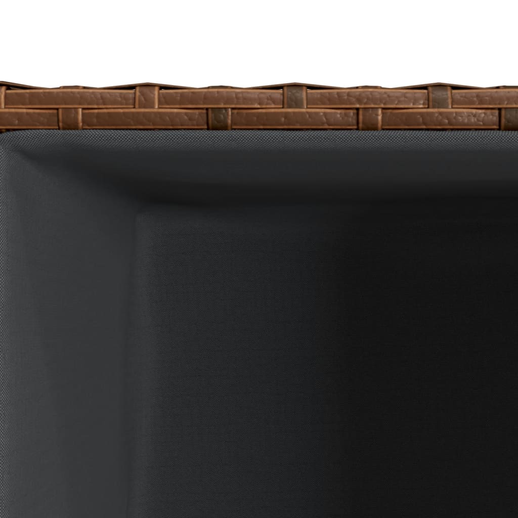 Fioriera da Giardino Marrone 40x40x80 cm in Polyrattan 366414