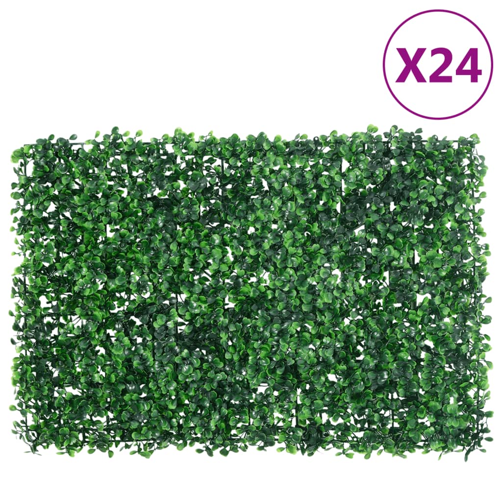 Â Recinzione Foglie Arbusti ArtificialiÂ 24 pz Verde 40x60 cmcod mxl 116053