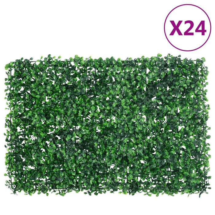 Â Recinzione Foglie Arbusti ArtificialiÂ 24 pz Verde 40x60 cmcod mxl 116053