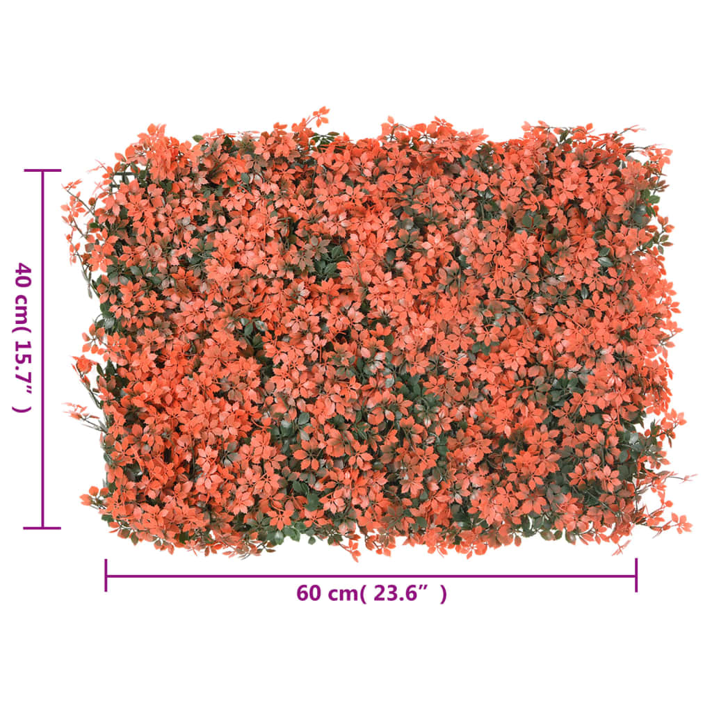 Recinzione Foglie Acero Artificiali 6 pz Rosso Chiaro 40x60cm 366640