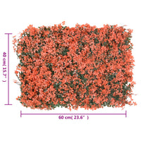 Recinzione Foglie Acero Artificiali 6 pz Rosso Chiaro 40x60cm 366640