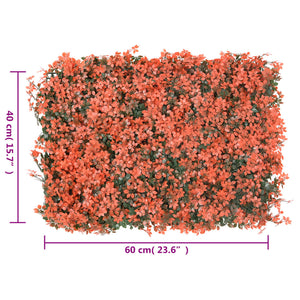 Recinzione Foglie Acero Artificiali 6 pz Rosso Chiaro 40x60cm 366640