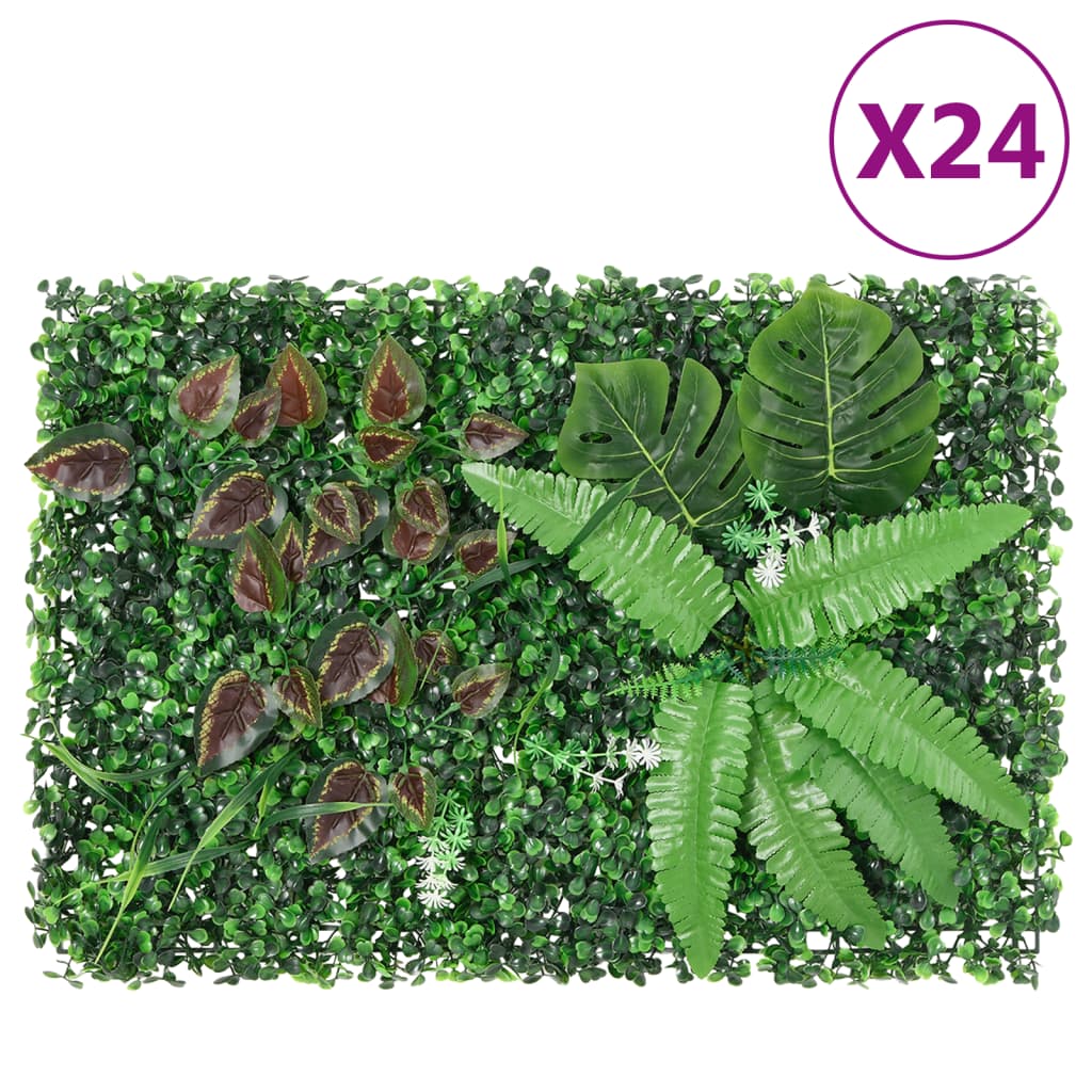 Â Recinzione Piante ArtificialiÂ 24 pz Verde 40x60 cmcod mxl 113003