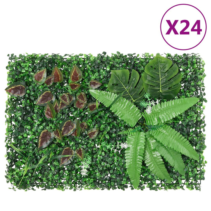 Â Recinzione Piante ArtificialiÂ 24 pz Verde 40x60 cmcod mxl 113003