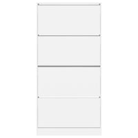 Scarpiera con 4 Cassetti Ribaltabili Bianca 80x21x163,5 cm 3214364