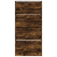 Scarpiera scarpiera mobile portaoggetti ingresso corridoio soggiorno 4 cassetti pieghevoli marrone fumé 02_0021365