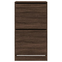 Scarpiera con 2 Cassetti Ribaltabili Rovere Marrone 60x42x108cm 3214391