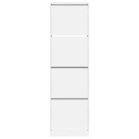 Scarpiera con 4 Cassetti Ribaltabili Bianca 60x42x204 cm 3214392