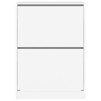 Scarpiera scarpiera mobile portaoggetti ingresso corridoio soggiorno 2 cassetti pieghevoli 80 x 42 x 108 cm bianco 02_0021331