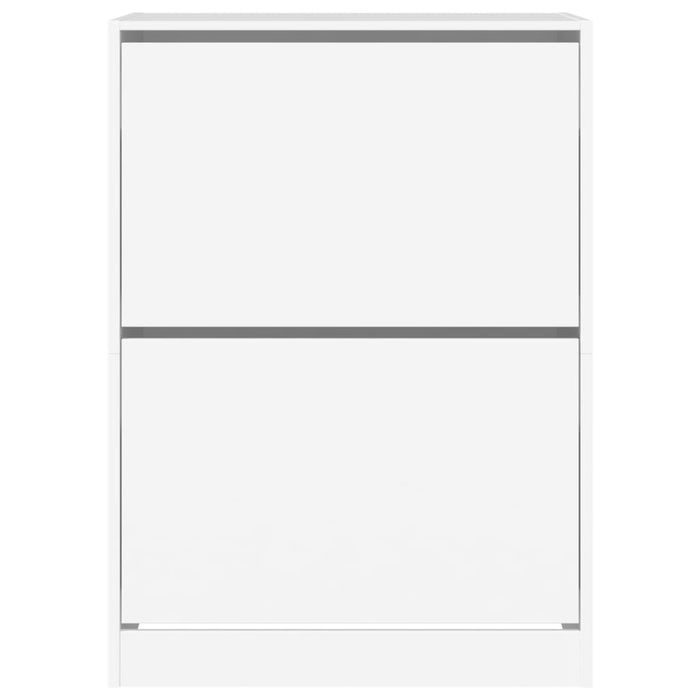 Scarpiera scarpiera mobile portaoggetti ingresso corridoio soggiorno 2 cassetti pieghevoli 80 x 42 x 108 cm bianco 02_0021331