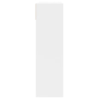 Scarpiera con 2 Cassetti Ribaltabili Bianca 80x34x116 cm 3214406