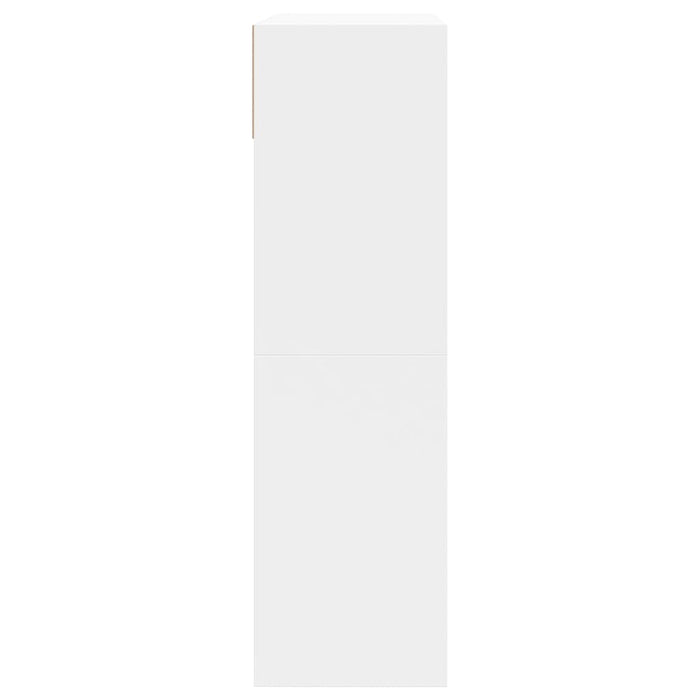 Scarpiera con 2 Cassetti Ribaltabili Bianca 80x34x116 cm 3214406