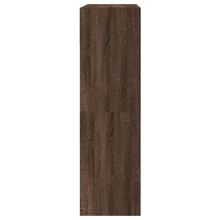 Scarpiera con 2 Cassetti Ribaltabili Rovere Marrone 80x34x116cm 3214412