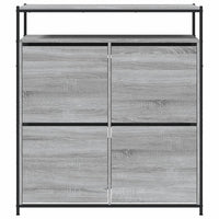 Scarpiera 4 Cassetti Ribaltabili Grigio Sonoma 100x34x112 cm 3214416