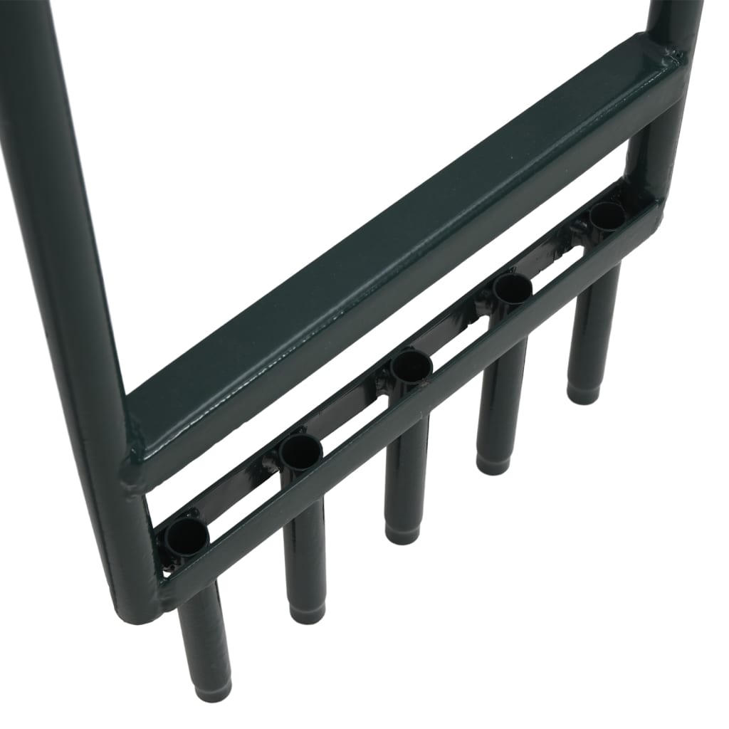 Aeratore Prato 5 Denti Cavi Acciaio Verniciato a Polvere Verde 156040