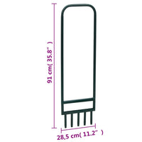 Aeratore Prato 5 Denti Cavi Acciaio Verniciato a Polvere Verde 156040