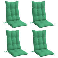 Cuscini per Sedia con Schienale Alto 4 pz Verde Tessuto Oxfordcod mxl 90686