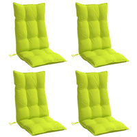 vidaXL Cuscini Sedia Schienale Alto 4 pz Verde Chiaro Tessuto Oxford