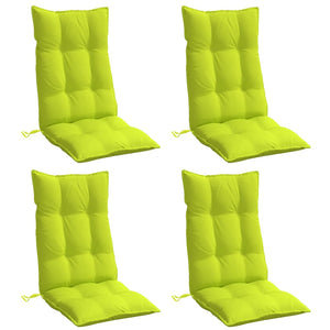 vidaXL Cuscini Sedia Schienale Alto 4 pz Verde Chiaro Tessuto Oxford