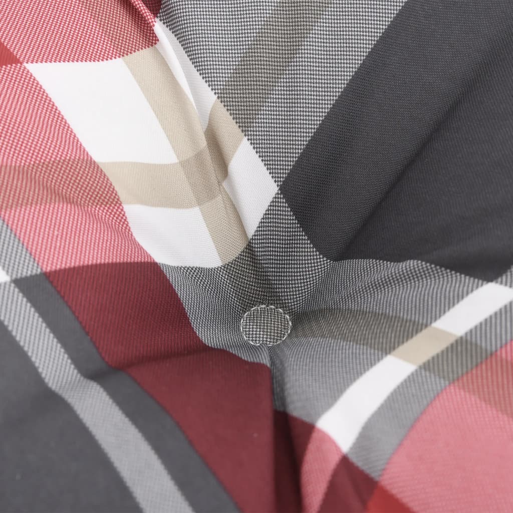 vidaXL Cuscini Sedia Schienale Alto 4 pz Quadri Rosso Tessuto Oxford