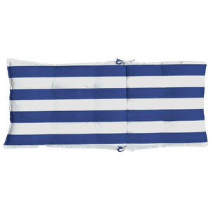 Cuscini Sedia Schienale Alto 2 pz Bianco e Blu Tessuto Oxford 377647