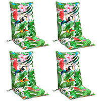 Cuscini per Sedia Schienale Alto 4pz Multicolore Tessuto Oxford 377654