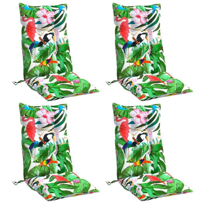 Cuscini per Sedia Schienale Alto 4pz Multicolore Tessuto Oxford 377654