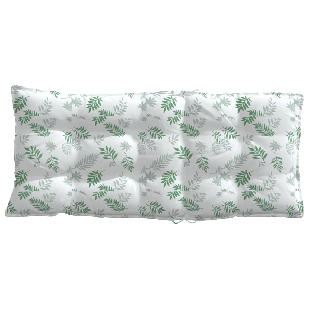 Cuscini Sedia Schienale Alto 4 pz Motivo Foglie Tessuto Oxford