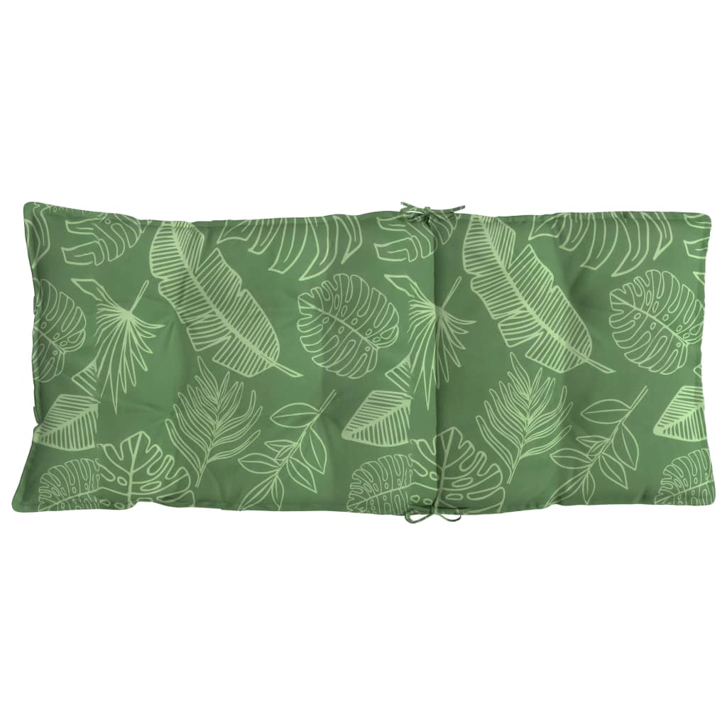 Cuscini Sedia Schienale Alto 2 pz Motivo Foglie Tessuto Oxford 377659