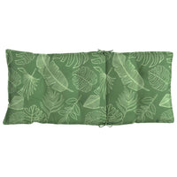 Cuscini Sedia Schienale Alto 2 pz Motivo Foglie Tessuto Oxford 377659