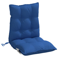 Cuscini Sedia con Schienale Basso 4 pz Blu Reale Tessuto Oxford 377702