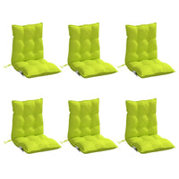 Cuscini Sedia Schienale Basso 6 pz Verde Chiaro Tessuto Oxford 377706
