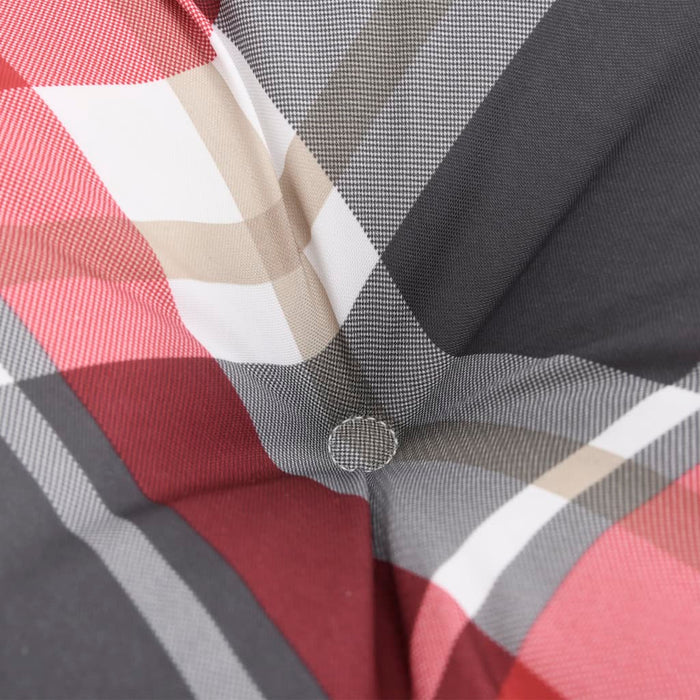 vidaXL Cuscini Sedia Schienale Basso 2 pz Quadri Rosso Tessuto Oxford